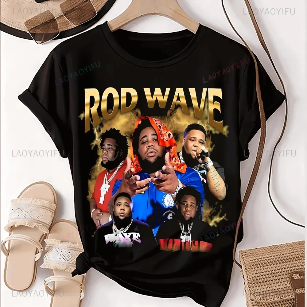 Повседневная модная футболка с принтом ROD WAVE топ Trend рубашка унисекс короткими