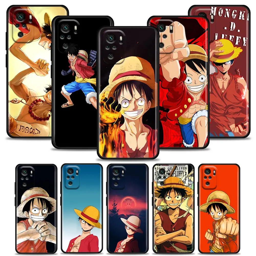 

One Piece Monkey D. Luffy Phone Case for Redmi 6 6A 7 7A 8 8A 9 9A 9C 9T 10 10C K40 K40S K50 Pro Plus TPU Case BANDAI