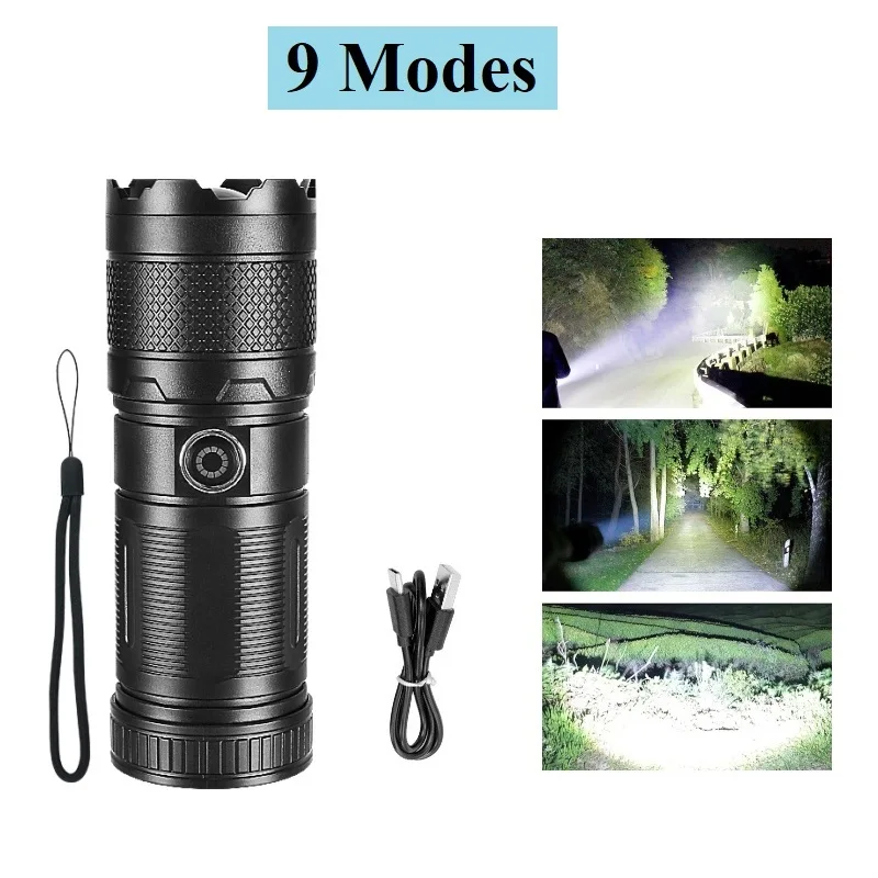 

Супермощный тактический фонарь 45W USB