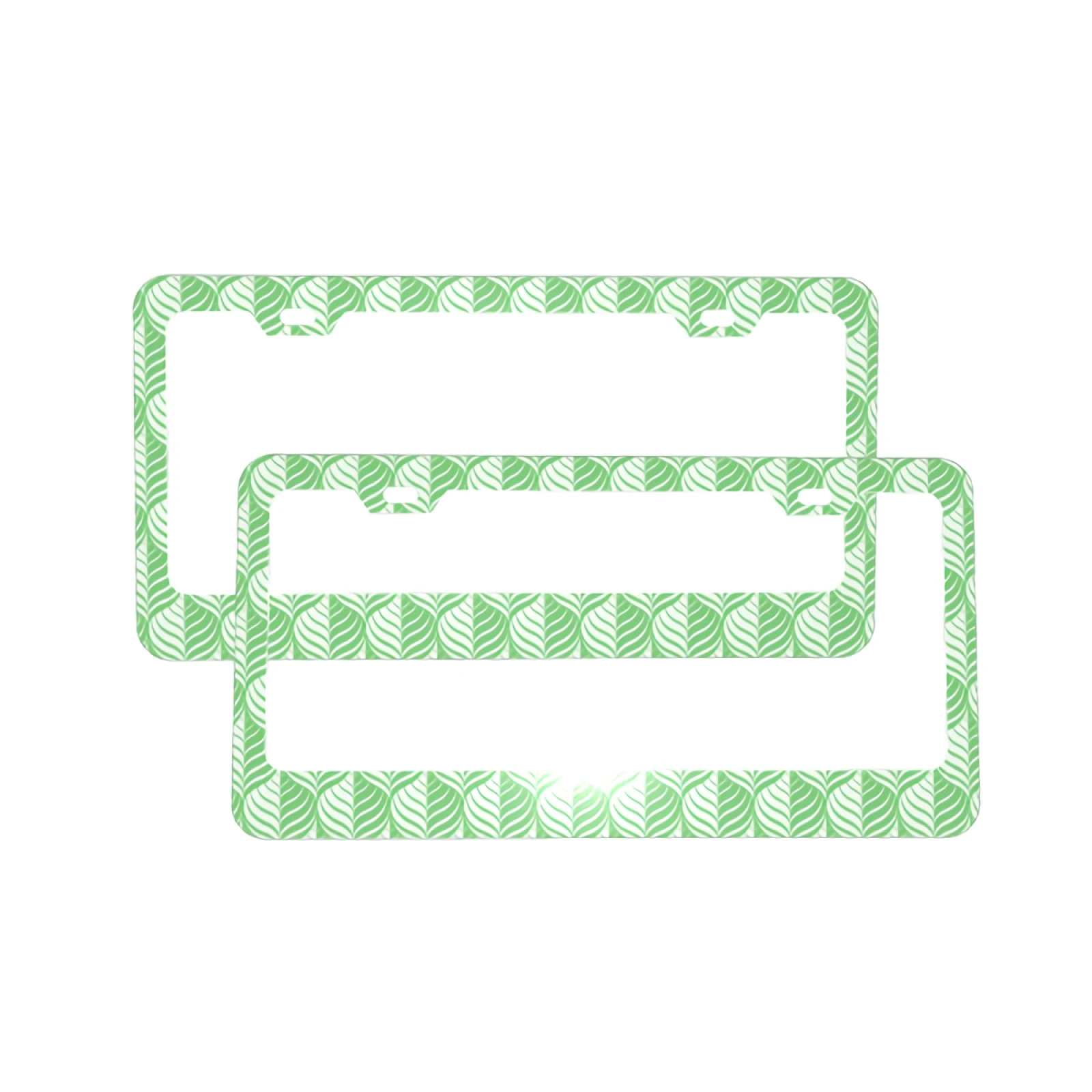 

Рамки для номерного знака-абстрактный зеленый лист, 2 шт., чехлы для номерного знака, рамка для автомобильного бирки с 2 отверстиями и винтами, автомобильные аксессуары