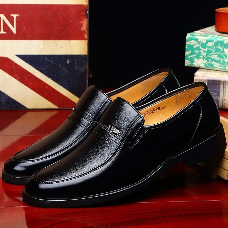 Leather Men Formal Shoes Luxury Brand 2022 Men's Loafers Dress Moccasins Breathable Slip on Black Driving Shoes Plus Size 38-44 3 Leather Men Formal Shoes Luxury Brand 2022 Men's Loafers Dress Moccasins Breathable Slip on Black Driving Shoes Plus Size 38-44 3