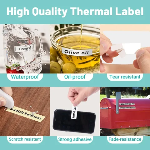 Устройство для изготовления этикеток M960, мини-устройство для изготовления этикеток с Bluetooth, портативная фотоэтикетка 12 мм, принтер для теплопередачи, водонепроницаемая этикетка