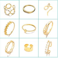 women ring stainless steel gold color finger ring couple fashion minimalist aesthetic jewelry accessories wedding gifts