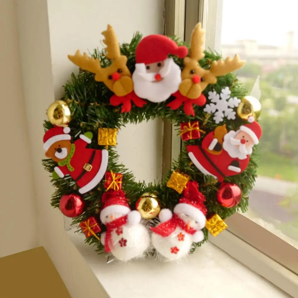 

Good Realistic Looking Plastic Artificial Hanging Garland with Cartoon Ornaments Artificial Wreath Christmas Wreath