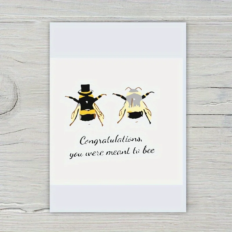 1 Шт. Романтическая Свадебная Открытка Happy Marital Life Wishing Card Для Мужа И Жены