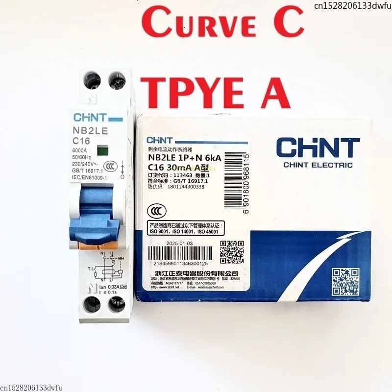 CHINT NB2LE Защитный выключатель от остаточного тока 30MA 10A 16A 20A