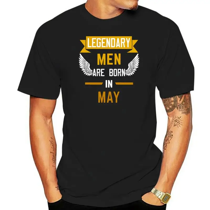 

LEGENDARY MEN BORN IN MAY BIRTHDAY TAURUS GEMINI Mens Black T-Shirt Western Style