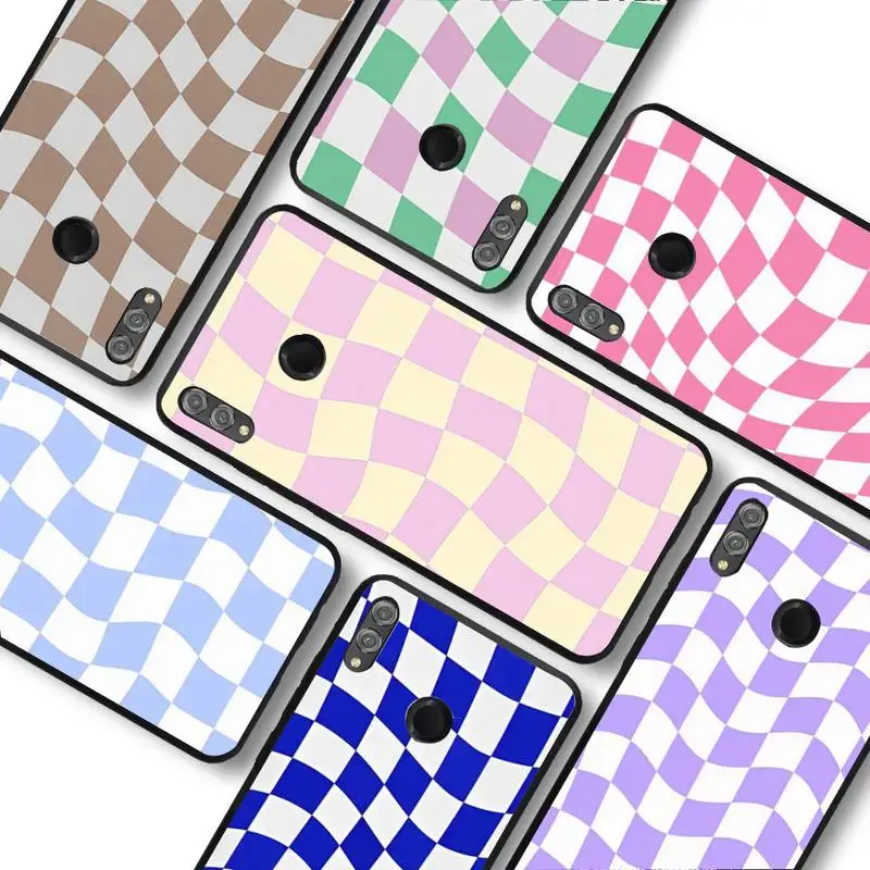 

Color Grid Lattice Phone Case for Redmi 8 9 9A for Samsung J5 J6 Note9 for Huawei NOVA3E Mate20lite cover