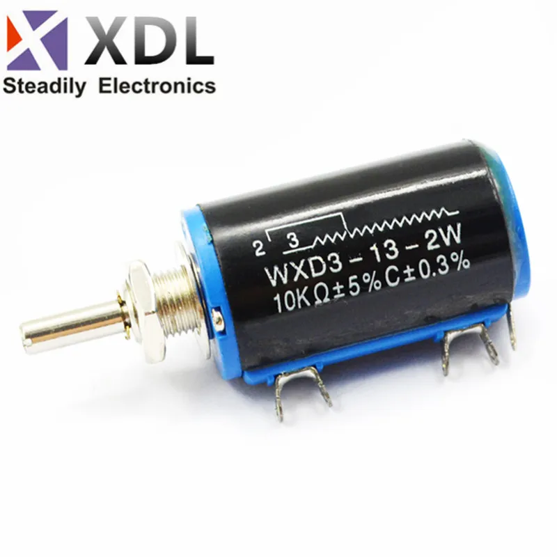 

WXD3-13-2W Shaft Dia 100Ohm 1K 10K 100K 101 102 103 104 Ohm Rotary side Multiturn Potentiometer