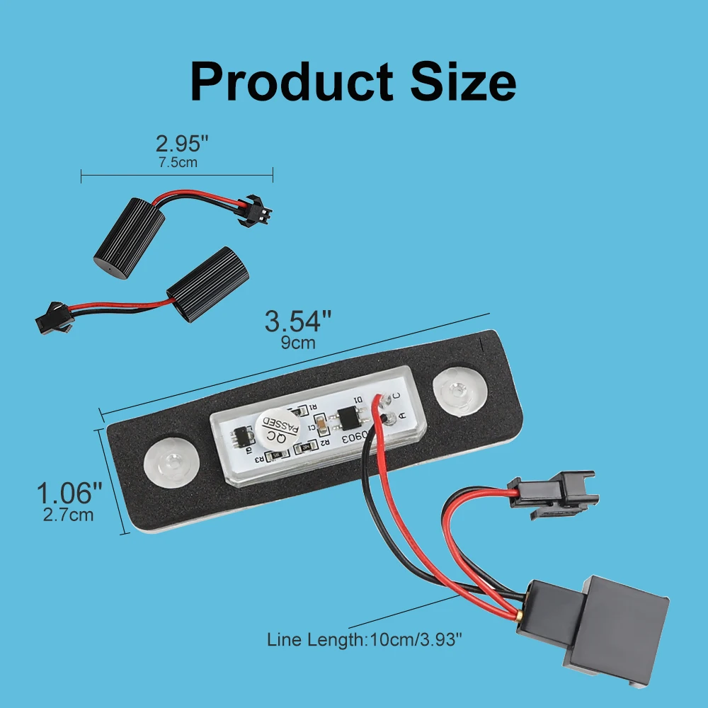 Skoda Octavia 2 Освещение Номерного Знака Для Личного Подъема Canbus 6500k Супер Яркий Белый