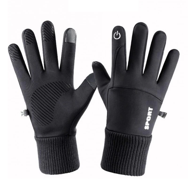 

Новые Мотоциклетные Перчатки Нескользящие Водонепроницаемые зимние перчатки унисекс велосипедные пуховые теплые перчатки ветрозащитные ...