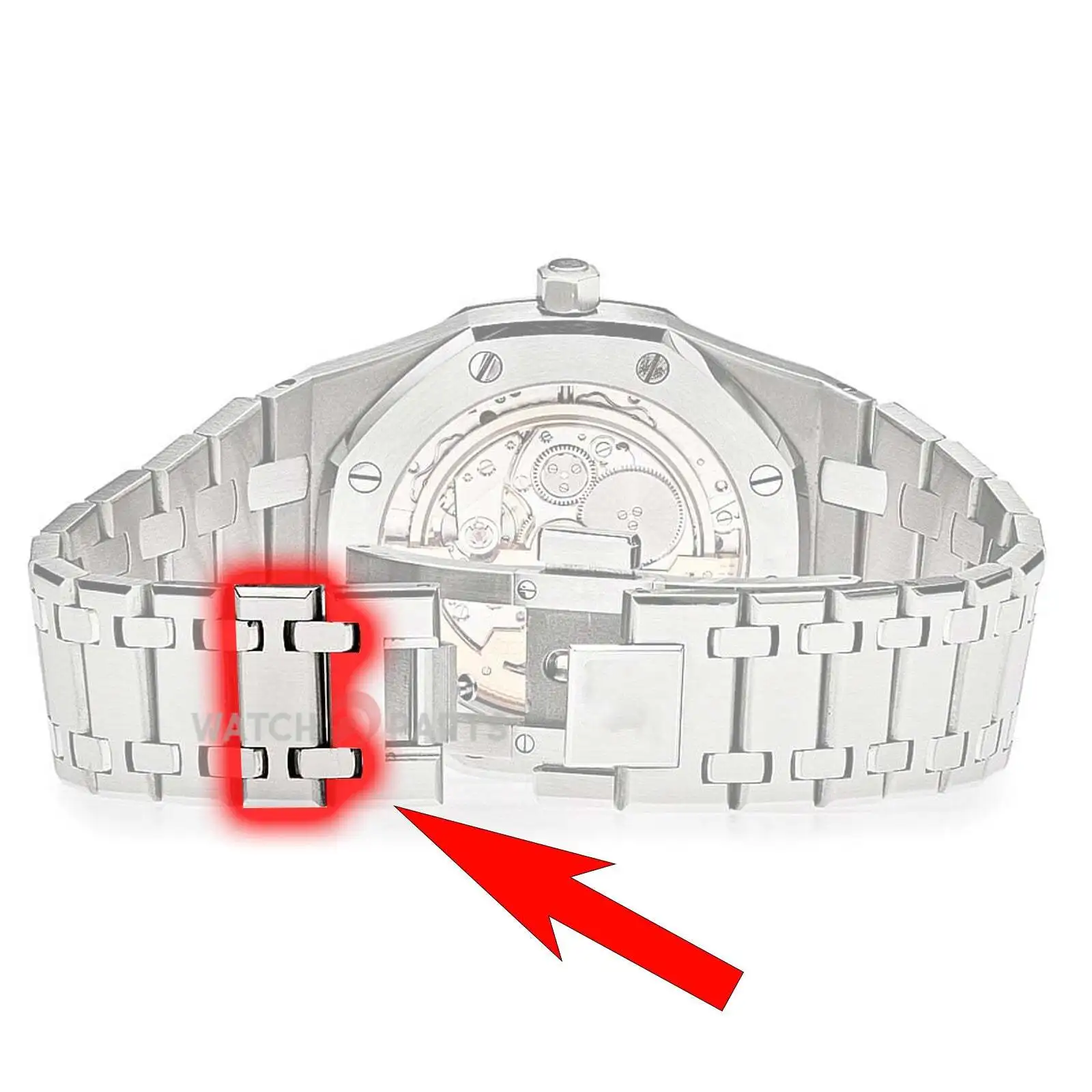 Стальной браслет для часов Audemars Piguet Royal Oak 15202, 39 мм, сегмент для ремонта ремешка для часов AP (art.: 3920ce9f3ced5) - 3920ce9f3ced5