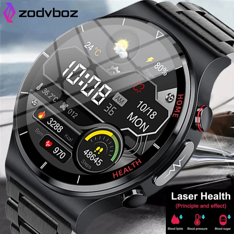 

ZODVBOZ ECG Smart Watch Men Laser Treatment 24-hour Body Temperature Heart Rate Blood Pressure Waterproof Smartwatch For Women