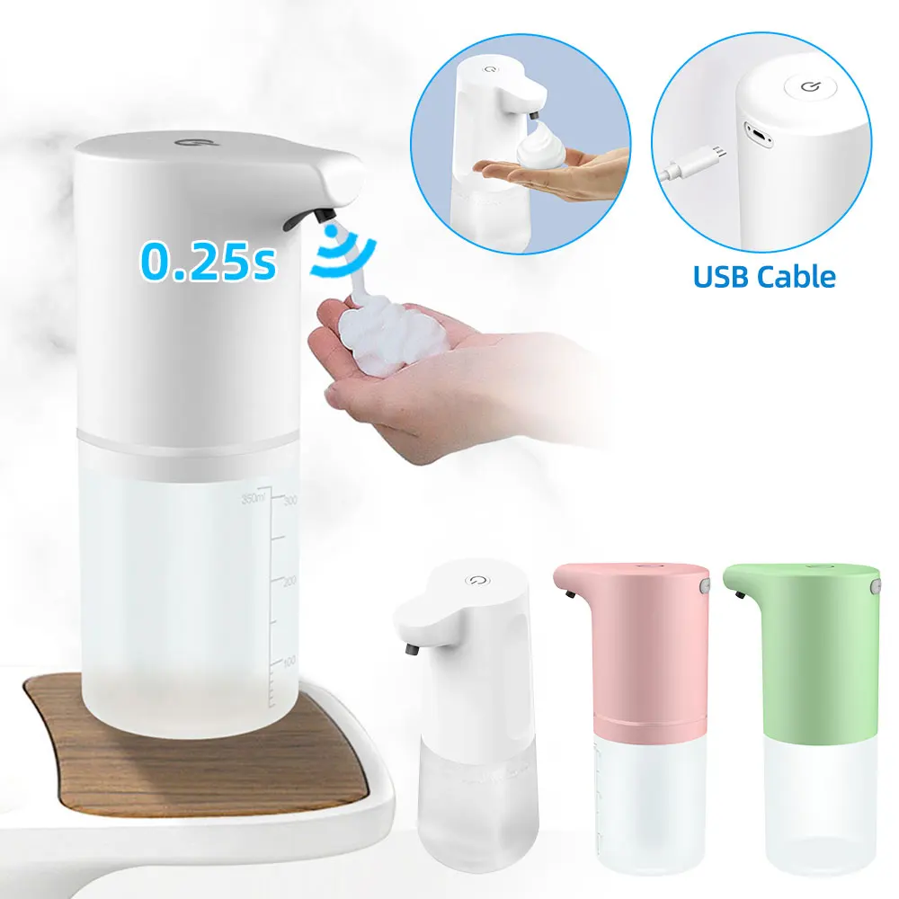 

350\400ml Automatic Liquid Soap Dispenser Hand Free Soap Hand Sensor USB Charging Smart Foam Machine Infrared Sensor Dispenser