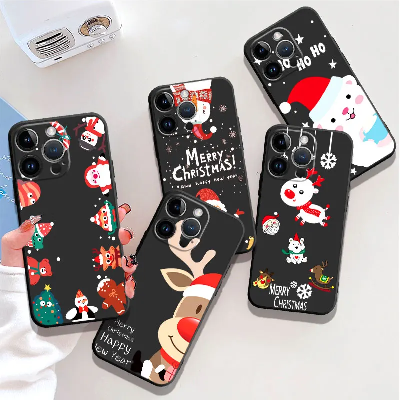 

Case for iPhone 11 12 13 14 Pro Max 7 8 Plus XS XR 7plus 8plus 11pro 7p 5 5S 14pro i13 Merry Xmas Christmas Matte Celular Soft