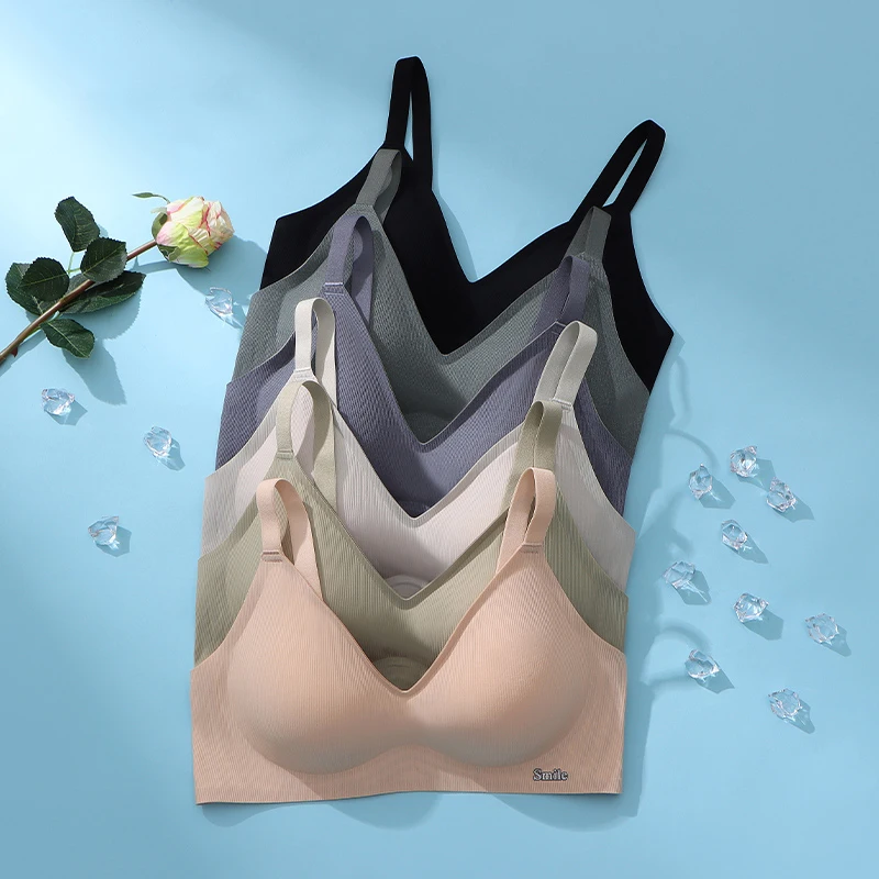 New Women Bra Tank Tops Seamless Bralette Push Up Bras Brassiere Sexy Underwear Stretch Female Lingerie Intimate Backless Bras