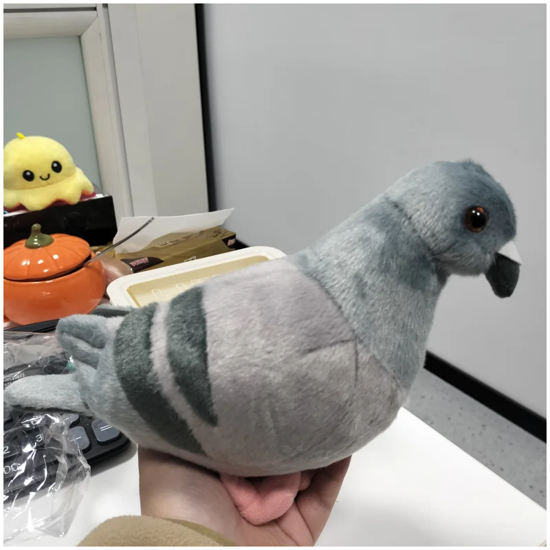 Имитация плюшевых игрушек Голуби Плюшевые игрушки Симпатичные серые белые