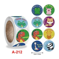 500pcs 2 5cm1inch cartoon animal dinosaur starfish frog children cute toy game sticker diy gift sealing label decoration supply
