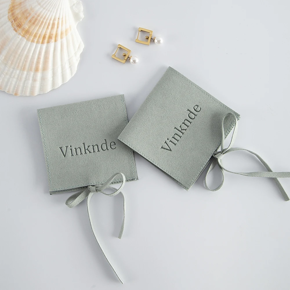 100 Microfiber Jewelry Packaging Bag Personalized Custom Logo Wedding Favor Candy Bags Earrings Tarot Chic Small Organizer Pouch