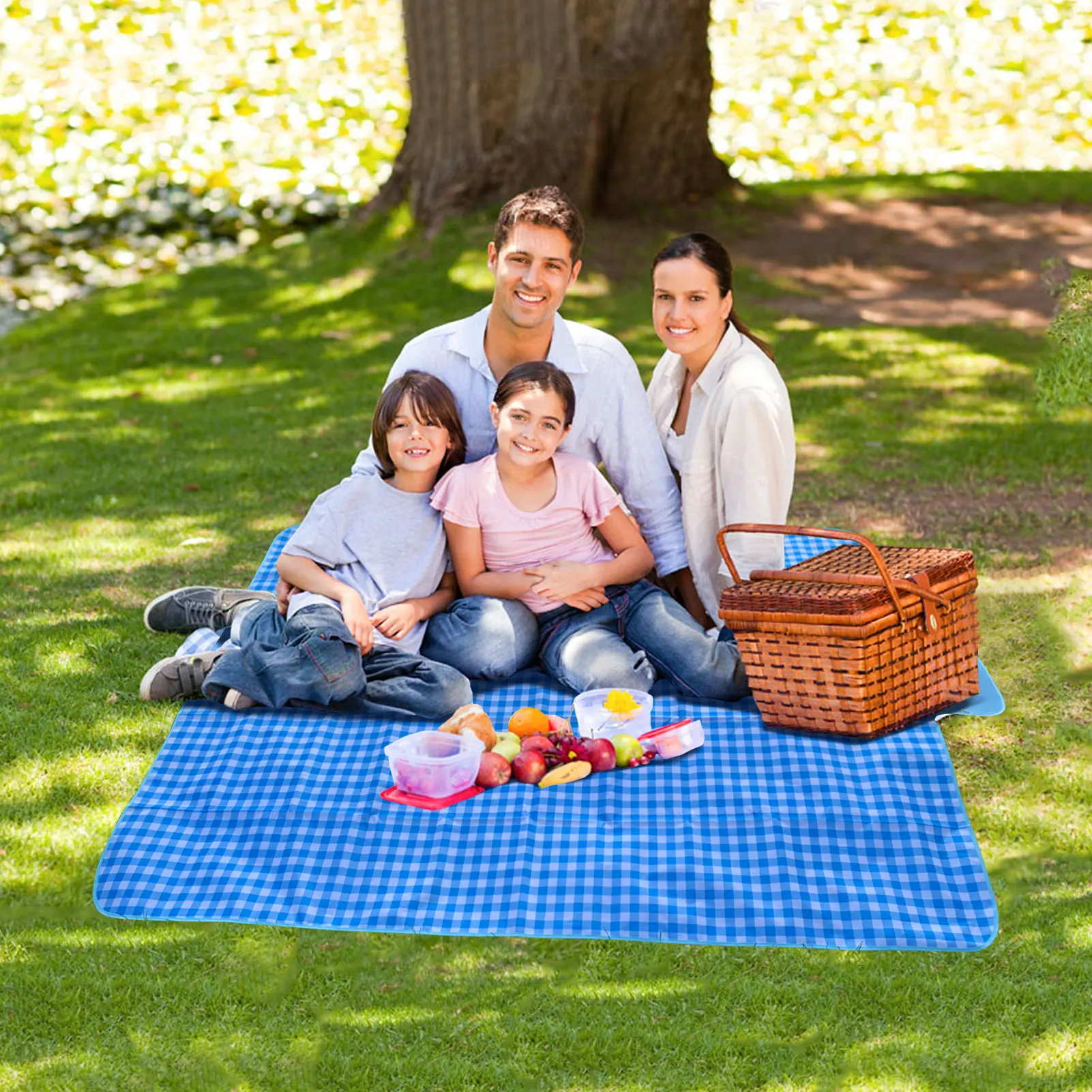 

Плед для пикника на открытом воздухе, легко носить с собой, водонепроницаемый коврик для пикника, для газона, пляжа