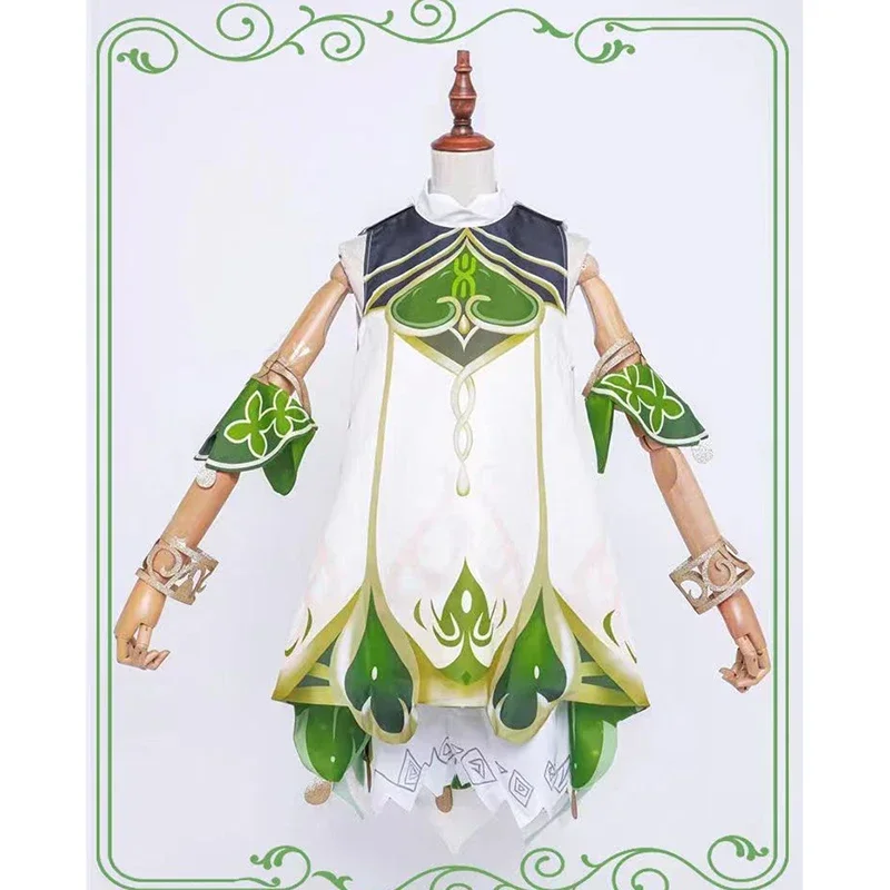 XCXOSD Genshin Impact Nahida Косплей Костюм Парик Маленький Лорд Кусанали Детский Подарок