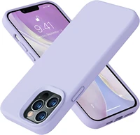 for iphone 13 pro case liquid silicone full body cover with scratch resistant soft microfiber lining camera casepurple