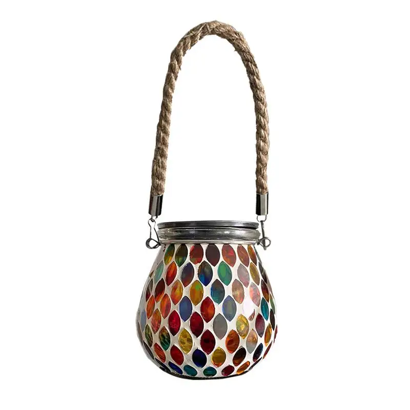 

Mosaicing Solar Lanterns Solar Powered Glass Mosaicing Garden Lanterns Outdoor Waterproof Decorative Night Lights For Patio Yard