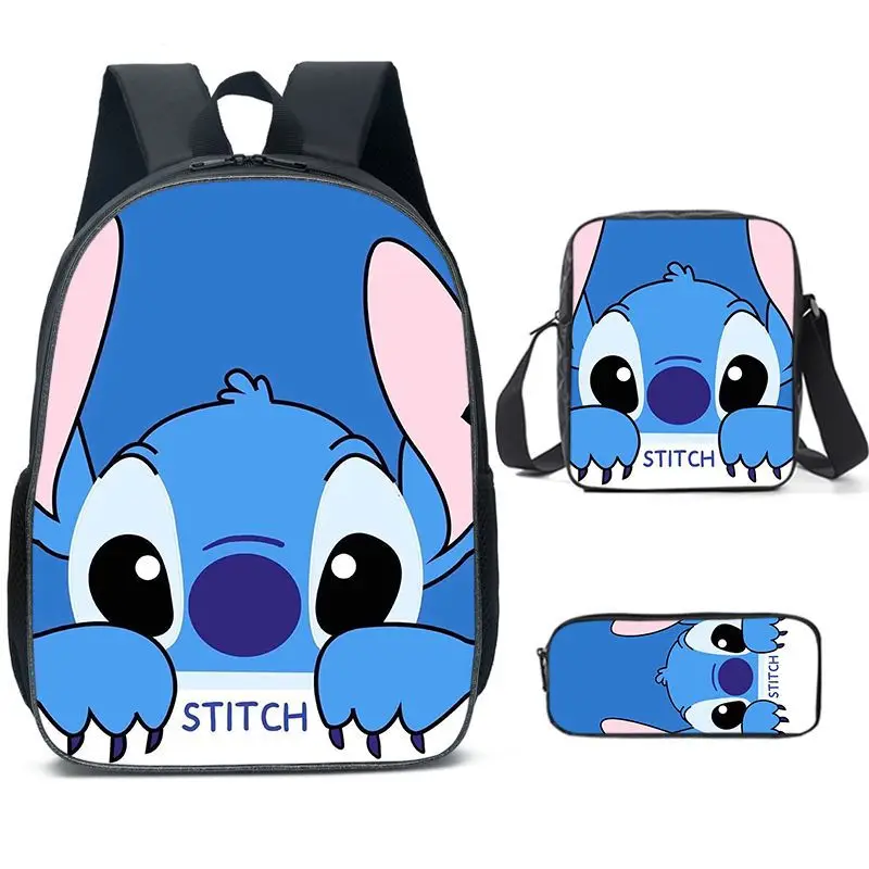 

Новинка, рюкзак из мультфильма «Kawaii Stitch» Disney, сумка-мессенджер, школьная сумка-карандаш для учеников, мультяшная сумка «Лило и Ститч», детский подарок