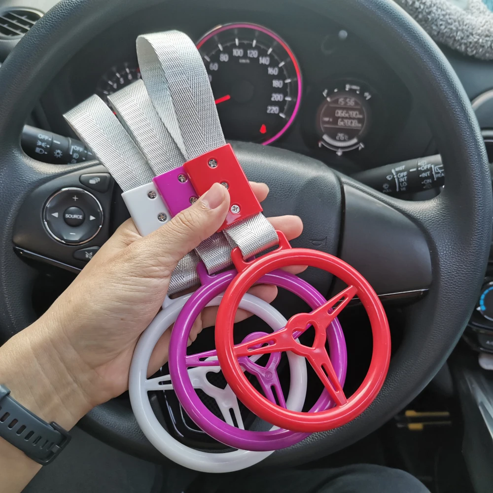 Яркий Автомобильный Буксировочный Ремень Tsurikawa кольцо в форме сердца JDM ручка для