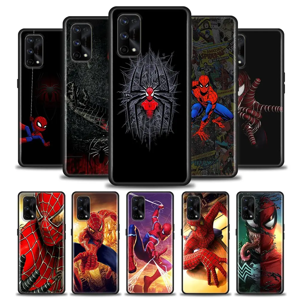 

Silicone Phone Case For Oppo Realme 5 5i 5s 6i 6 7 7i 8 8i 9 9i 5g Pro XT Black Soft Cover Cases Venom Spiderman Marvel