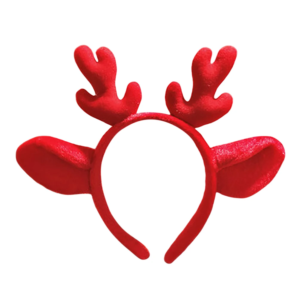 Рождественская повязка на голову милая с рогами оленя рождественские аксессуары