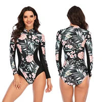 womens swimwear 2022 one piece long sleeved surf suit sunscreen womens swimsuit diving suit sexy swimsuit