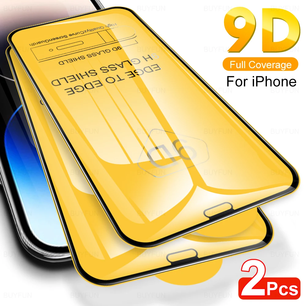 

Защитное стекло 9D для iphone 14 Pro max, 2 шт.