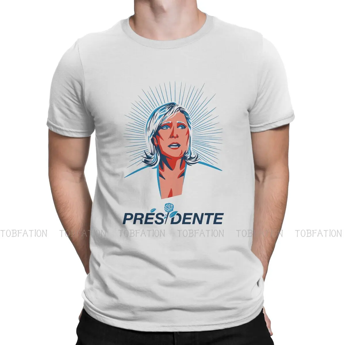 

CHAIRPERSON O Neck TShirt French Presidential Election Marine Le Pen Pure Cotton Classic T Shirt Men Tops New Design Plus Size