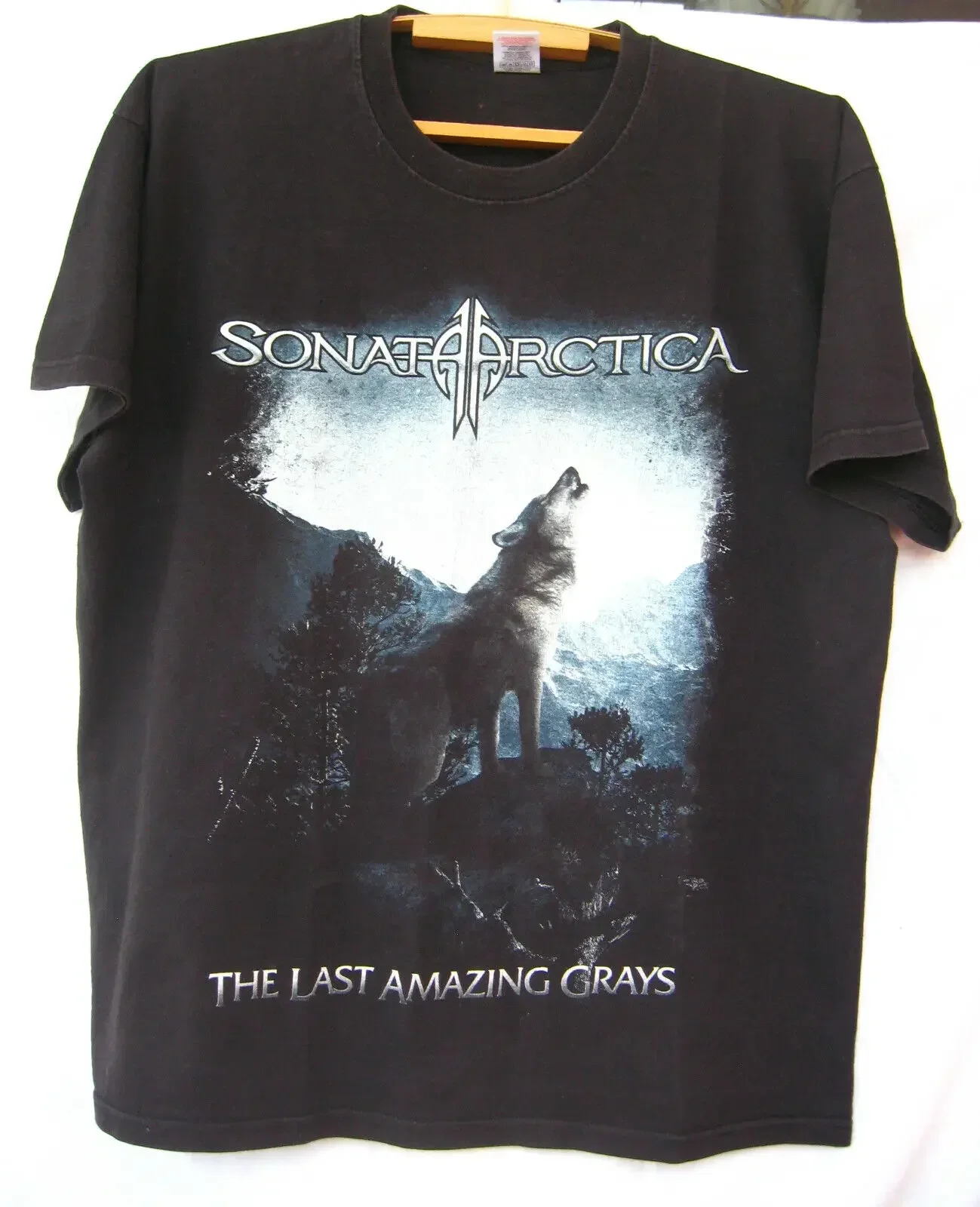Альбом Sonata Arctica 2009 последняя удивительная серая футболка. Ночной Стратовариус