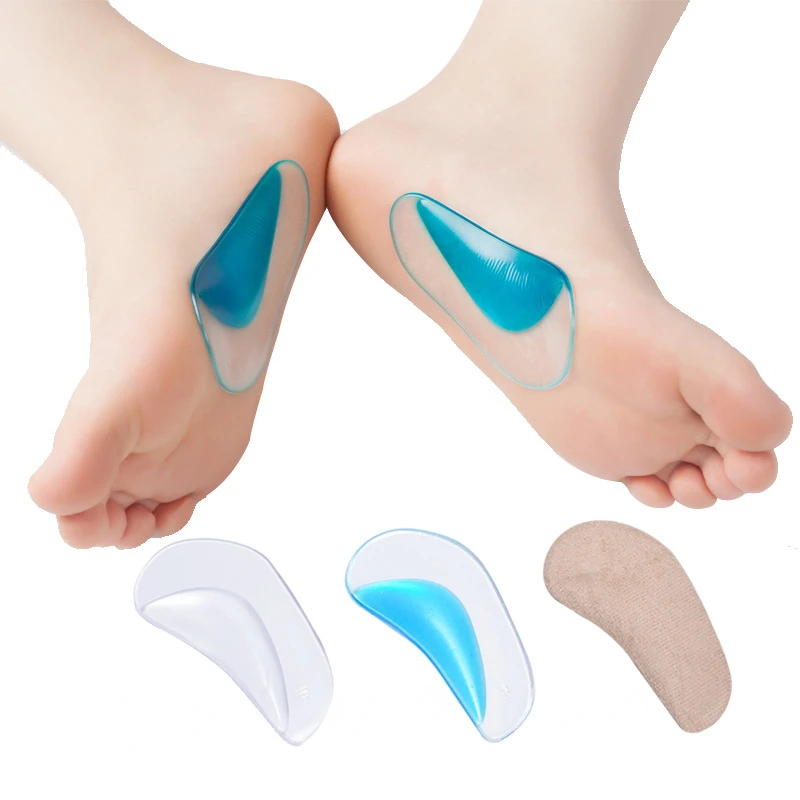 

1Pair Professional Arch Orthotic Support Insole Foot Plate Flatfoot Corrector Shoe Cushion Foot Care Insert Insoles Silicone Gel