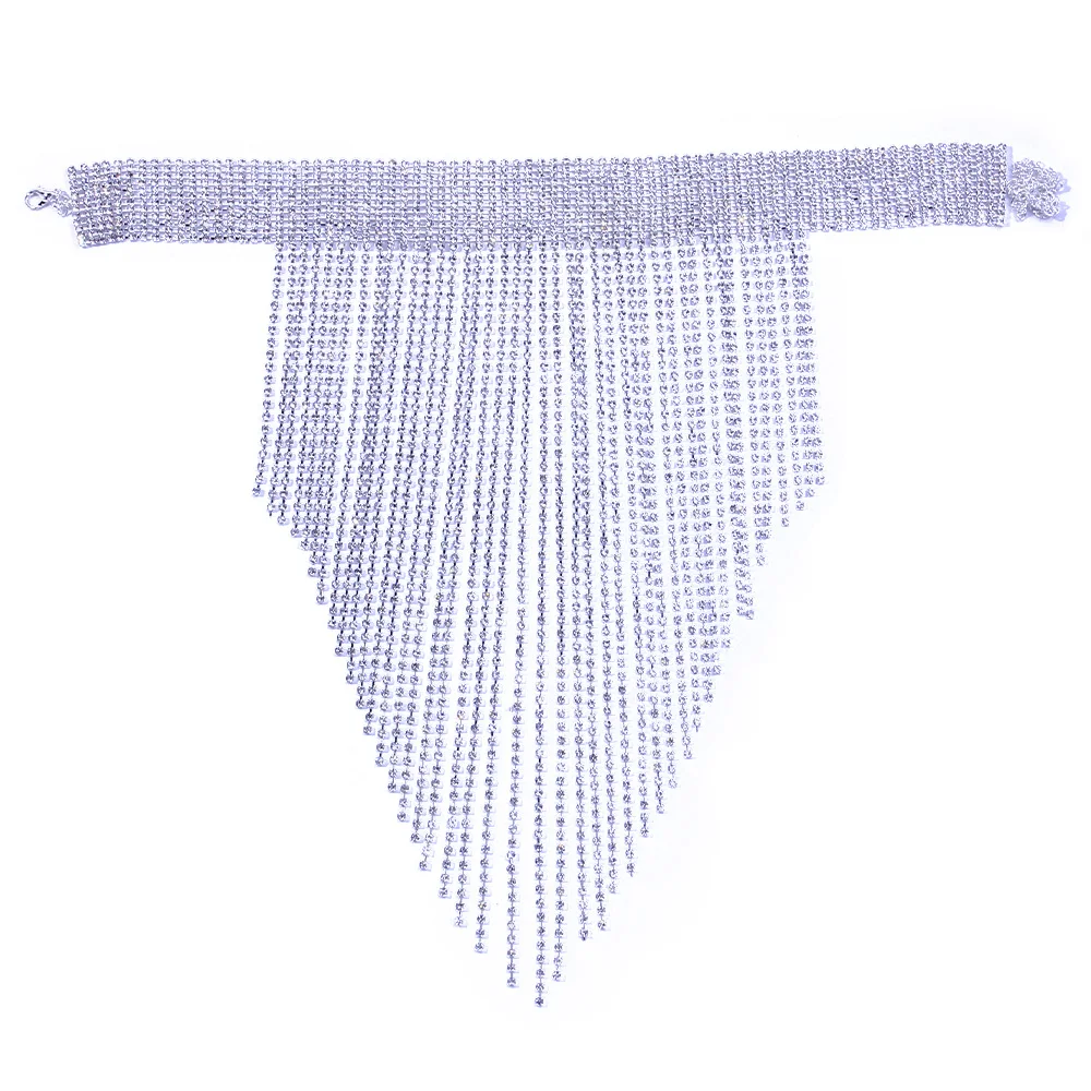 Модное колье-чокер со стразами для женщин модная форма капли воды медный