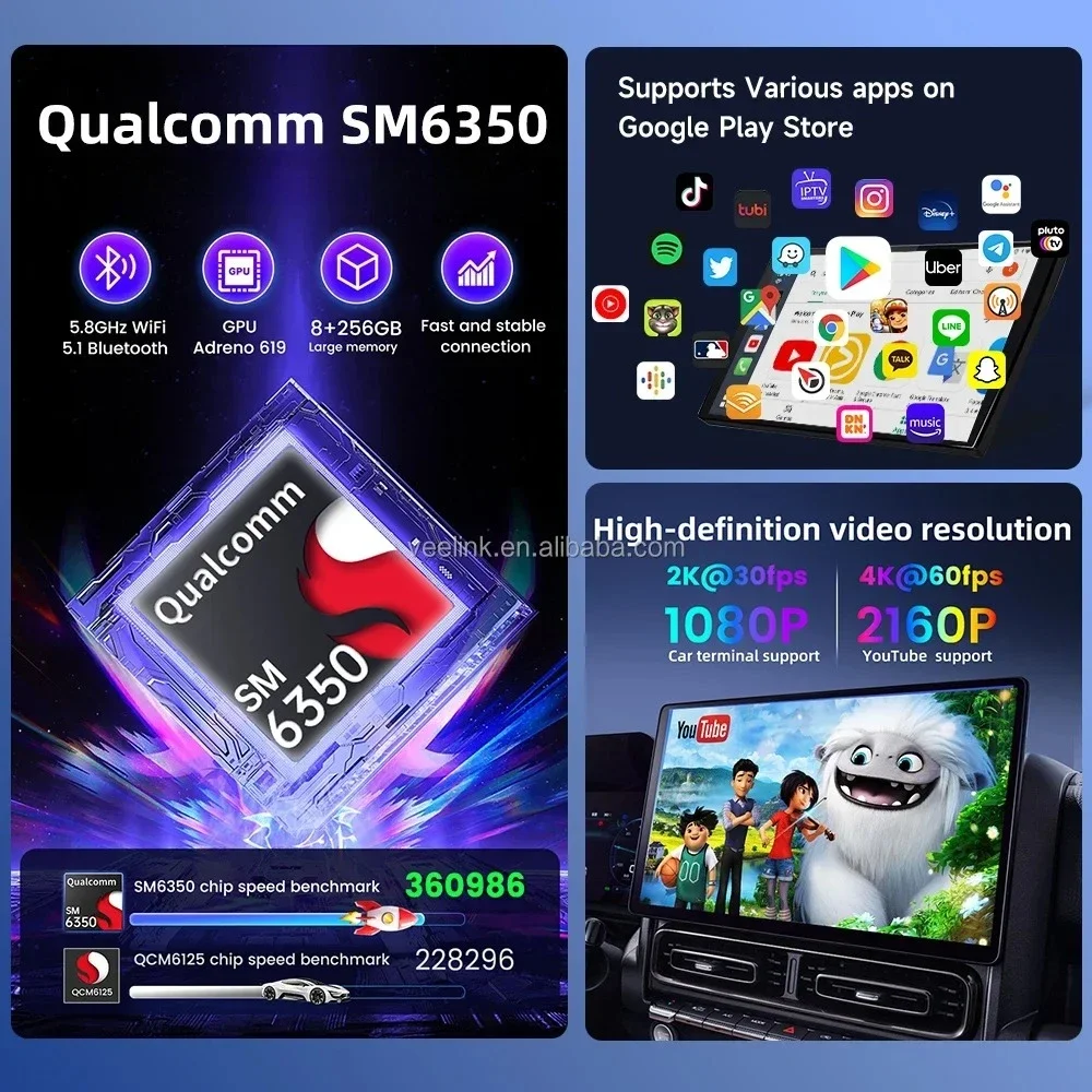 Фото В наличии: Carlinkit Ultra Android 15 Tbox Carplay Ai Box 8G 256GB 5G 2.4G 2160P SM6350 TV Box для беспроводного подключения CarPlay №3