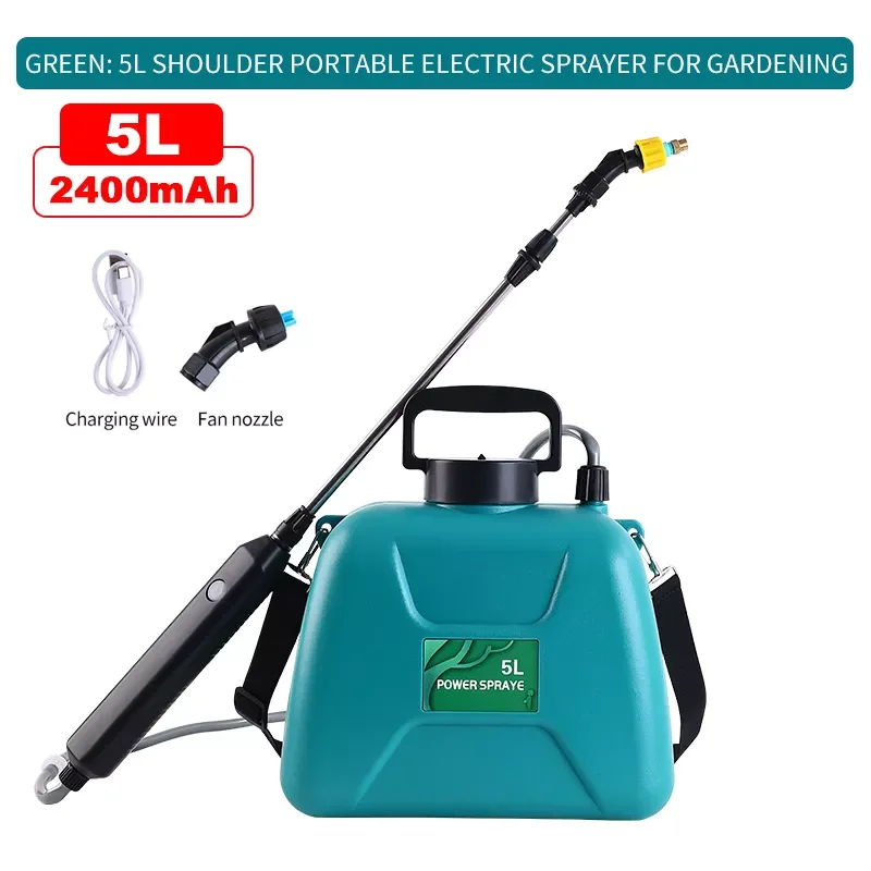 

Электрический опрыскиватель плечевого типа, дезинфекция пестицидов, 5 л, электрическая лейка, садовый полив, Электрический опрыскиватель, ...
