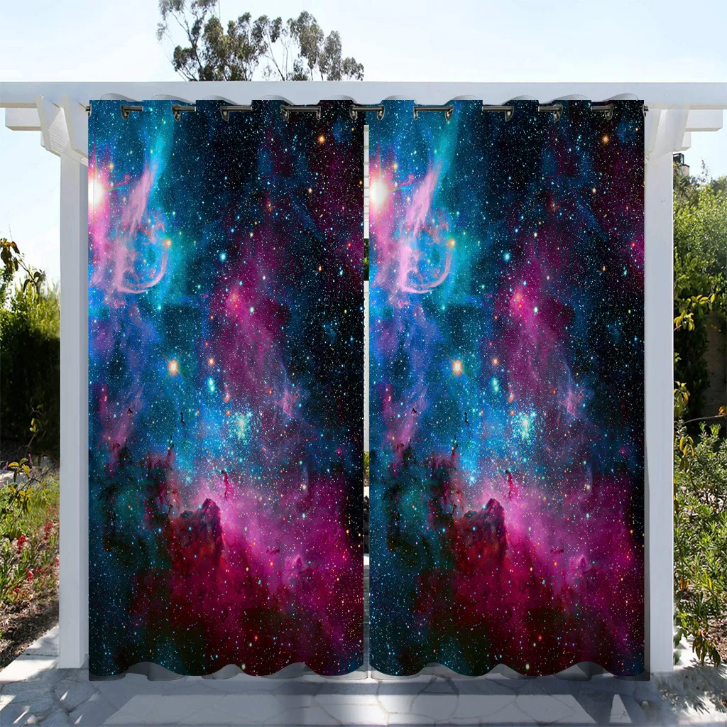 1 шт. Водонепроницаемая наружная занавеска Starry Aurora драпировка из полиэстера для