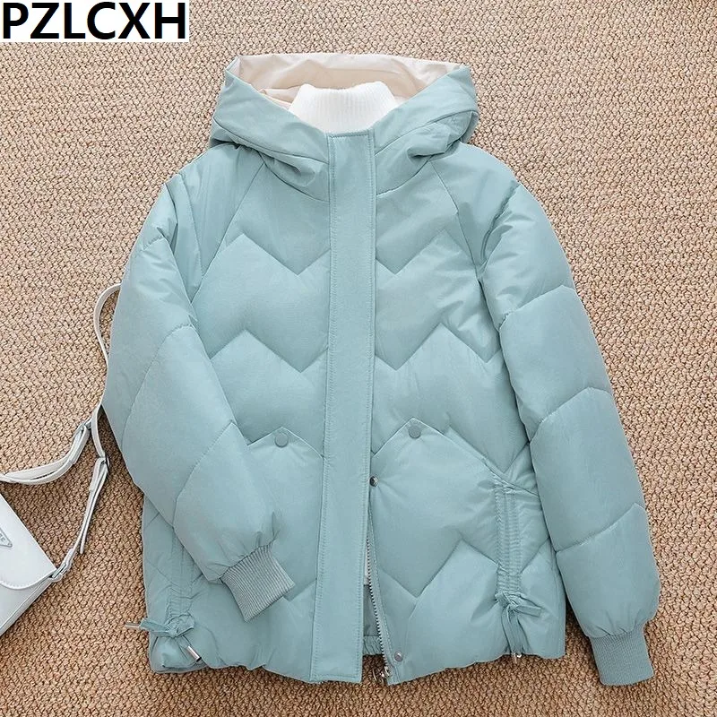 Новинка, женское пуховое пальто из хлопка