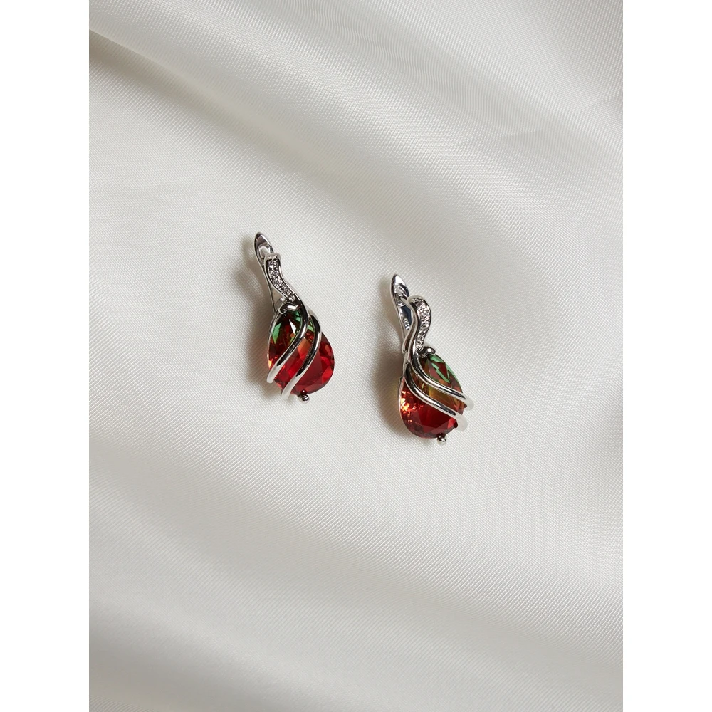 Серьги женские украшение циркон бижутерия |