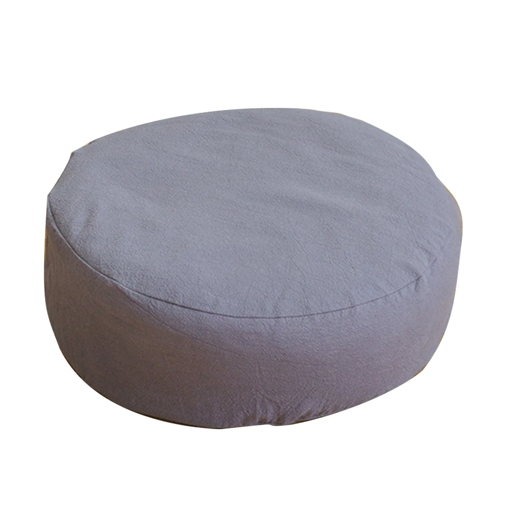 

Round Pillow Washable With Buckwheat Home Support Solid Office Zippered Filled Chair Mat Removable Soft Yoga Meditation Cushion