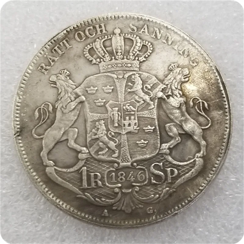 

Коллекционная серебряная монета Швеции 1846 года