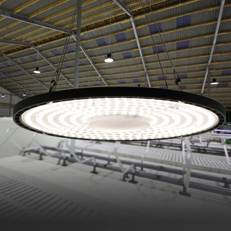 Супер яркие 100/150/200 Вт НЛО, лампы для высоких промышленных помещений, водонепроницаемые лампы для коммерческого рынка, складов, гаражей, мастерских, гаражей Супер яркие 100/150/200 Вт НЛО, лампы для высоких промышленных помещений, водонепроницаемые лампы для коммерческого рынка, складов, гаражей, мастерских, гаражей