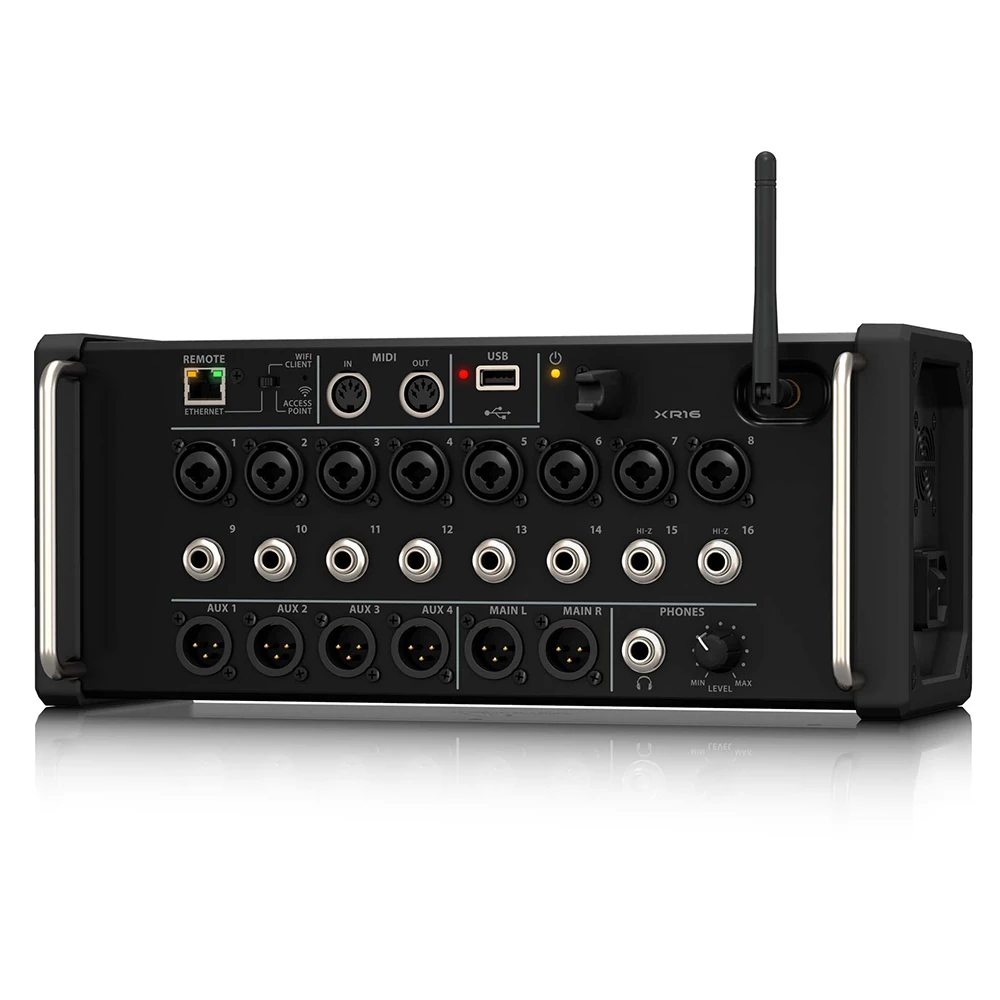 

Professional iPad/Android tablet controlled 16 channel digital XR audio mixer console