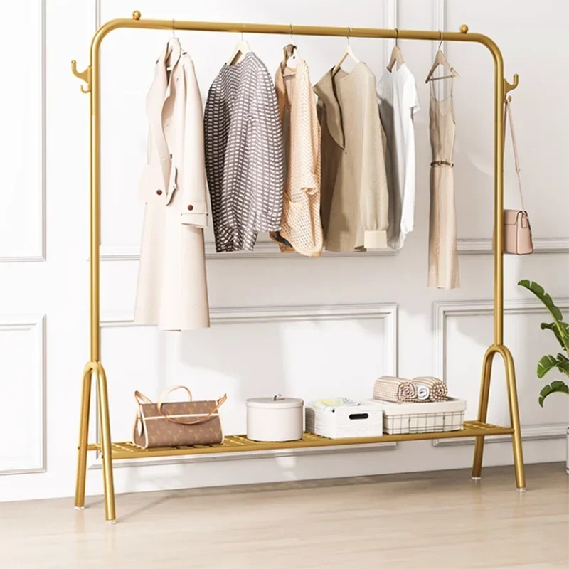 

Hanging Gold Clothes Rack Place Saving Aesthetic Minimalist Metal Cloth Rack Stand Storage Meble Do Salonu Hallway Furniture