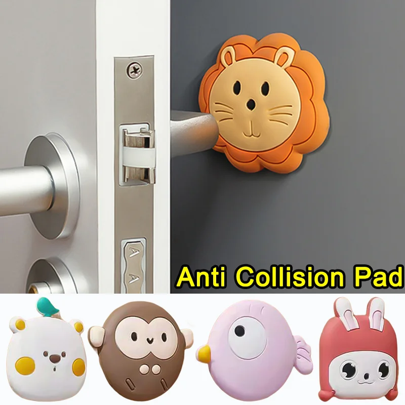 

Household Cartoon Silicone Door Stopper Crash Pad Wall Protector Decorative Door Stops Handle Bumper Guard Anti-slip Shockproof