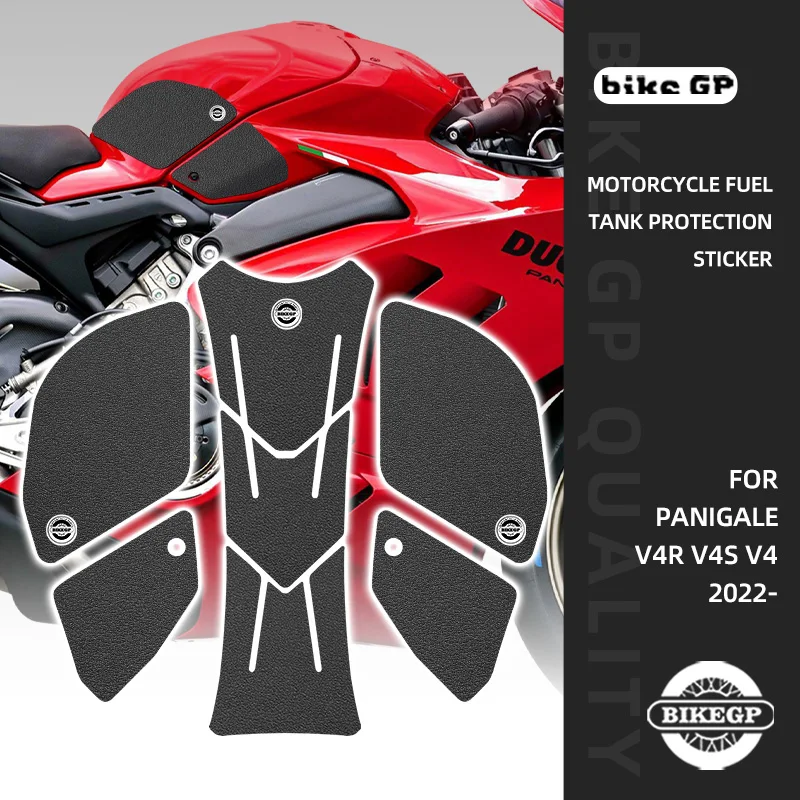 

Motorcycle Tank Pad Stickers For DUCATI V4 Panigale V4R V4S V4 2022- ON ABRubber Scratch Resistant Protector Cover