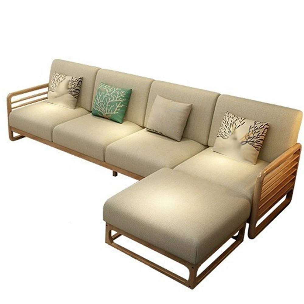 

L Shaped Living Room Sofa Unpick And Wash Couch Modern Minimalist Style Three Seat Foursome Combination Settee